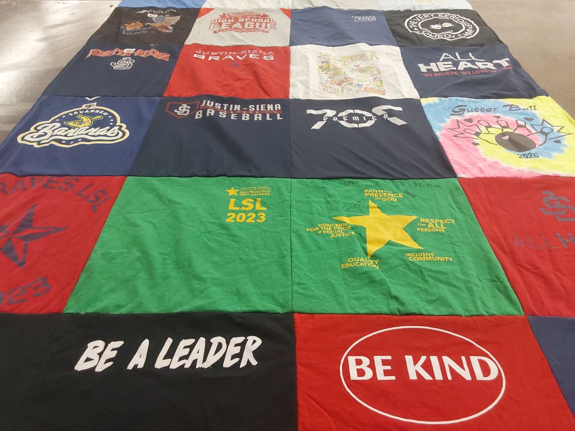 T-shirt quilt featuring justin-siena braves by Anna Marie from CA