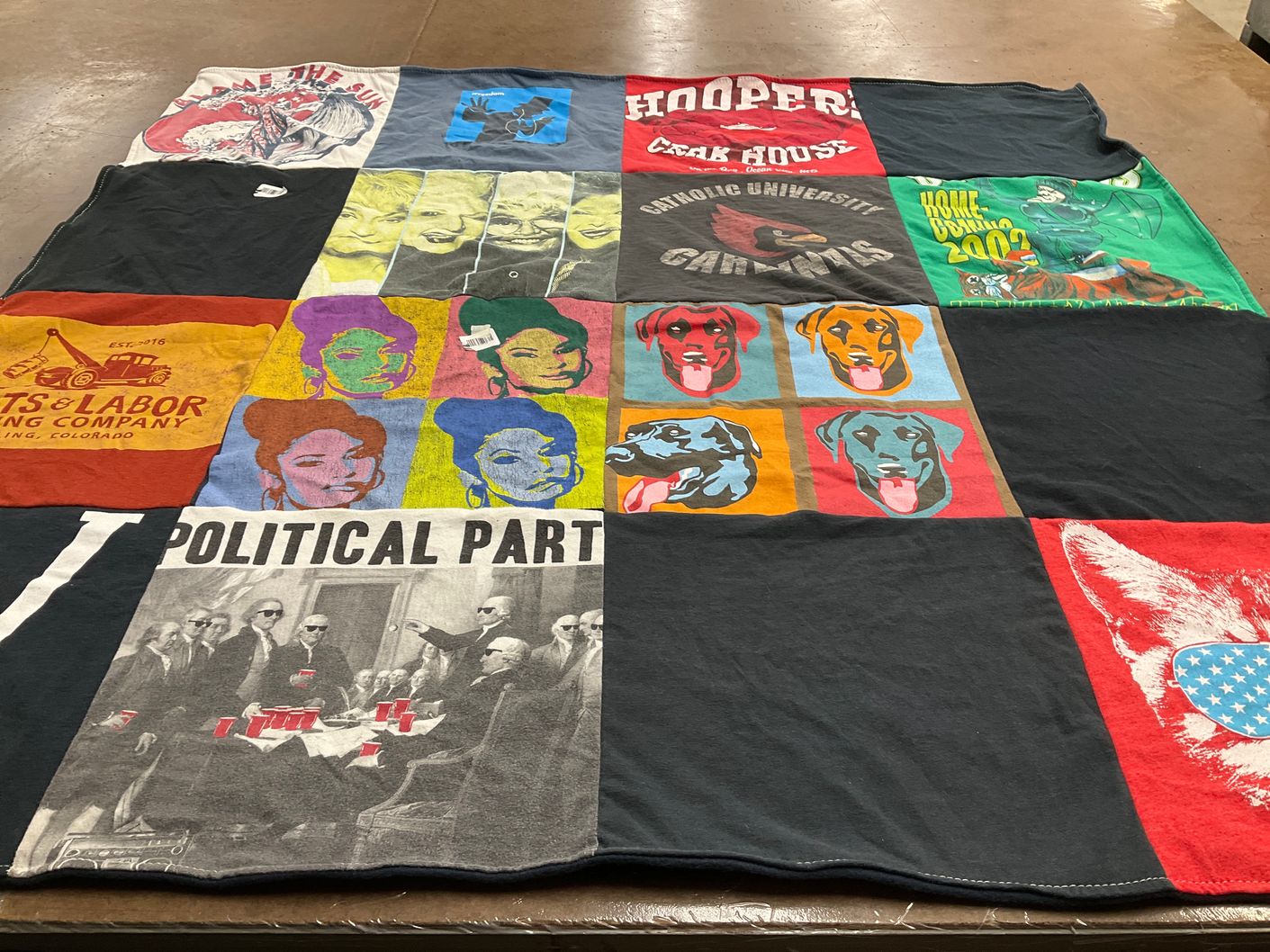 T-shirt quilt from catholic university by Christopher from NC