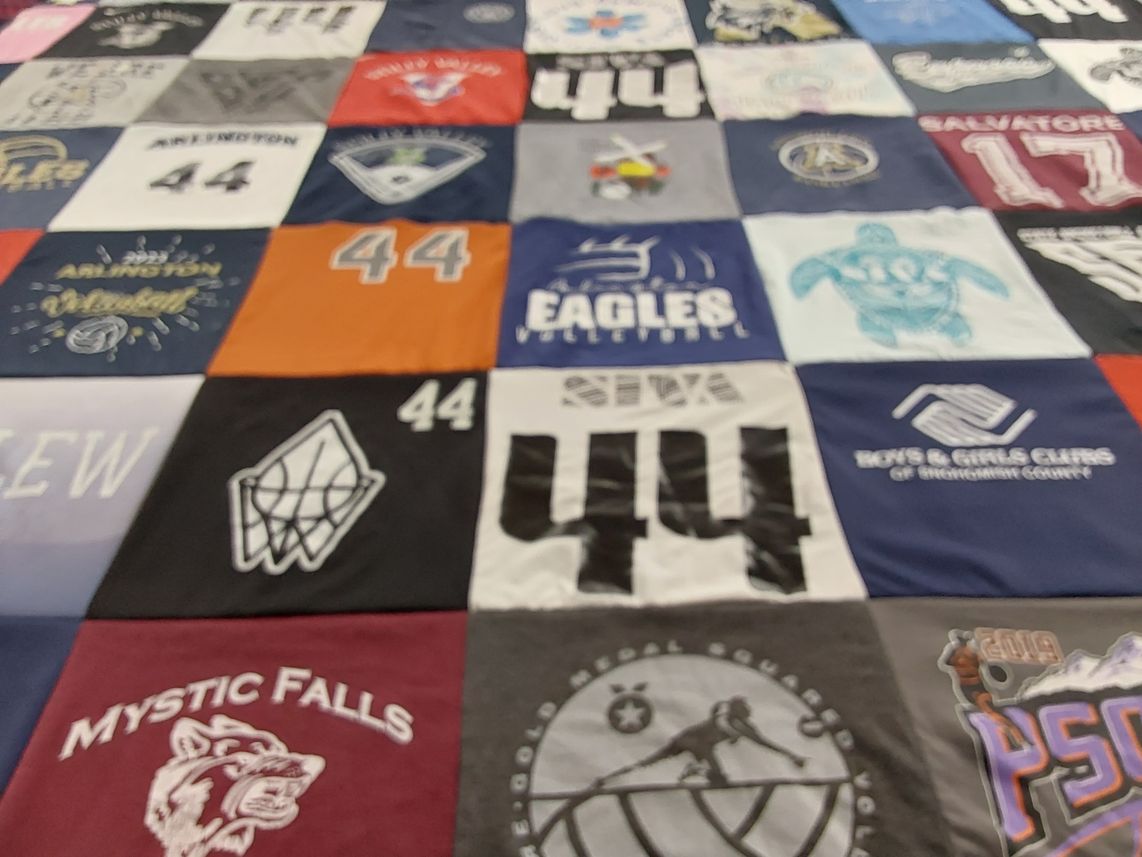 T-shirt quilt from arlington high school by Breanna from WA
