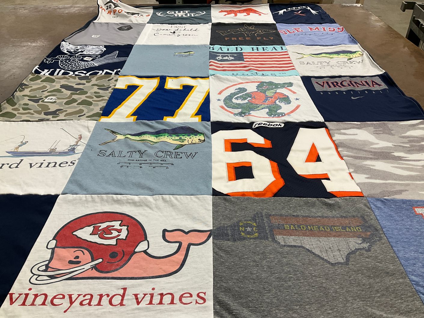 T-shirt quilt featuring university of florida gators, kansas city chiefs by Kristen from NC