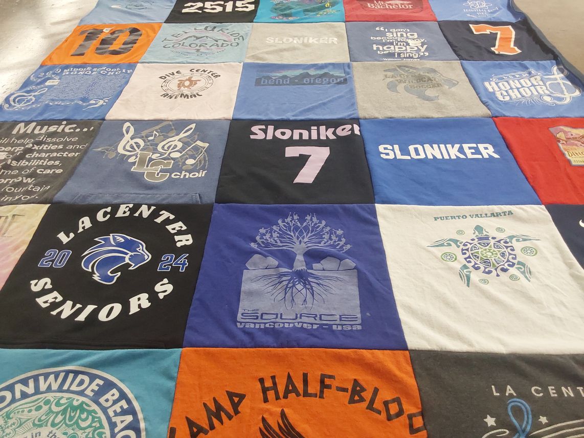 T-shirt quilt featuring la center high school soccer team by Kelly from WA