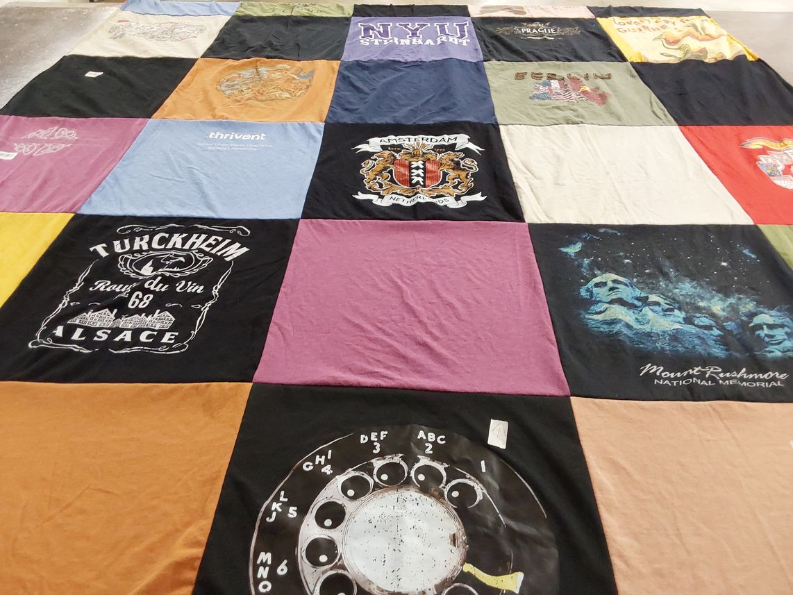 T-shirt quilt from new york university by Peter from NJ