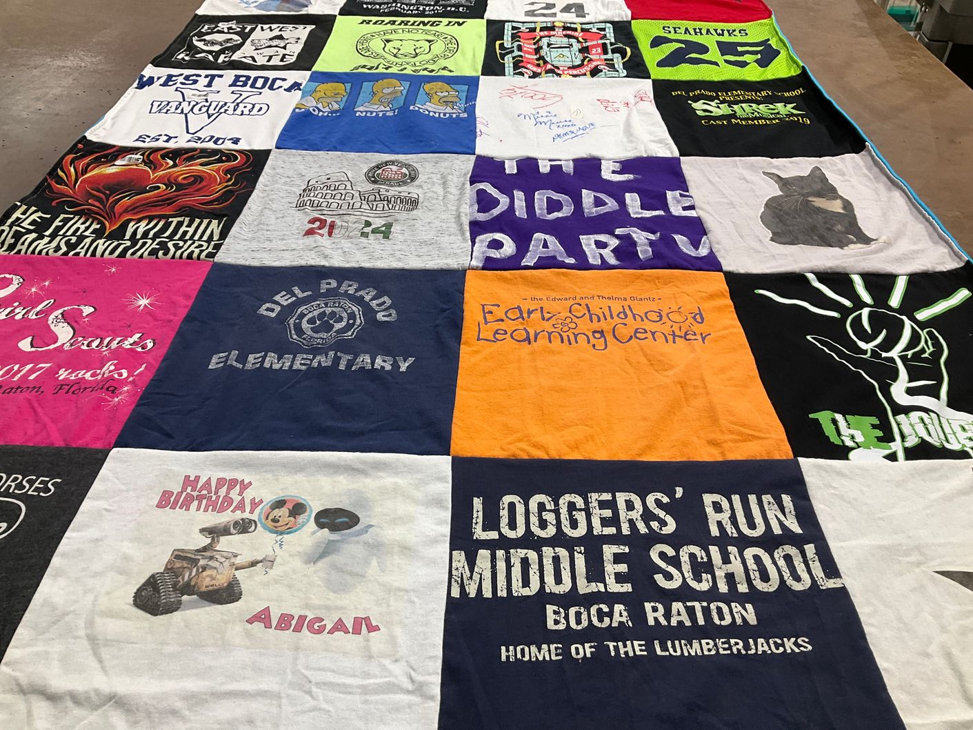 T-shirt quilt featuring seahawks by Lauren from FL