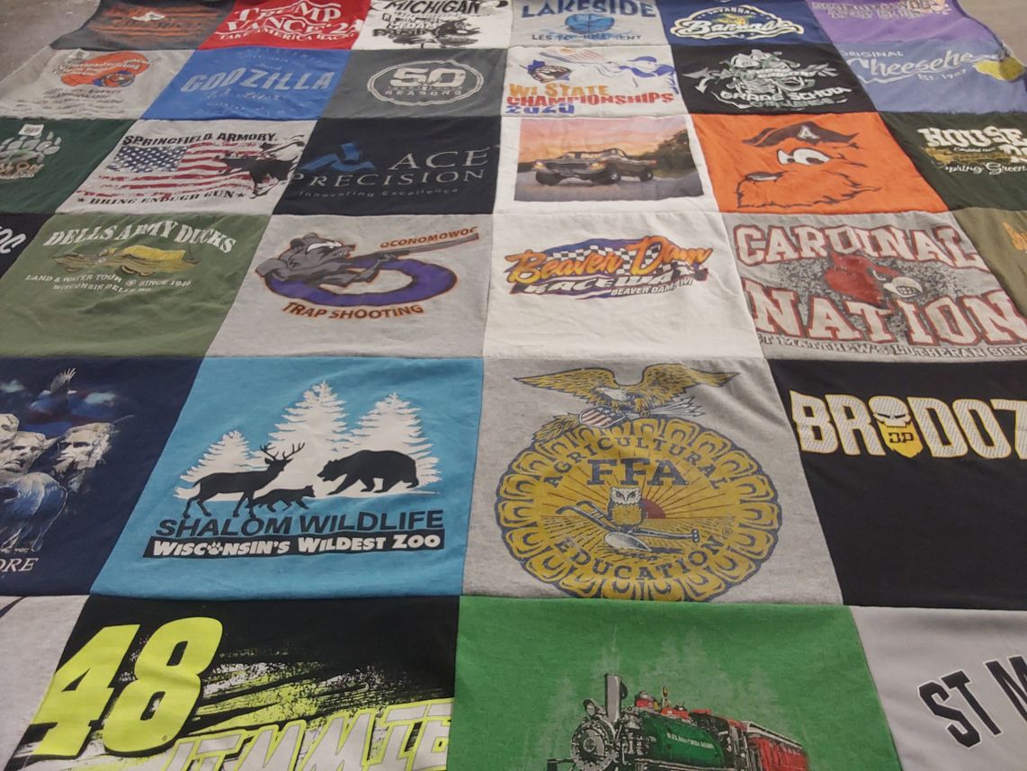 T-shirt quilt featuring cardinal nation by Carol from WI