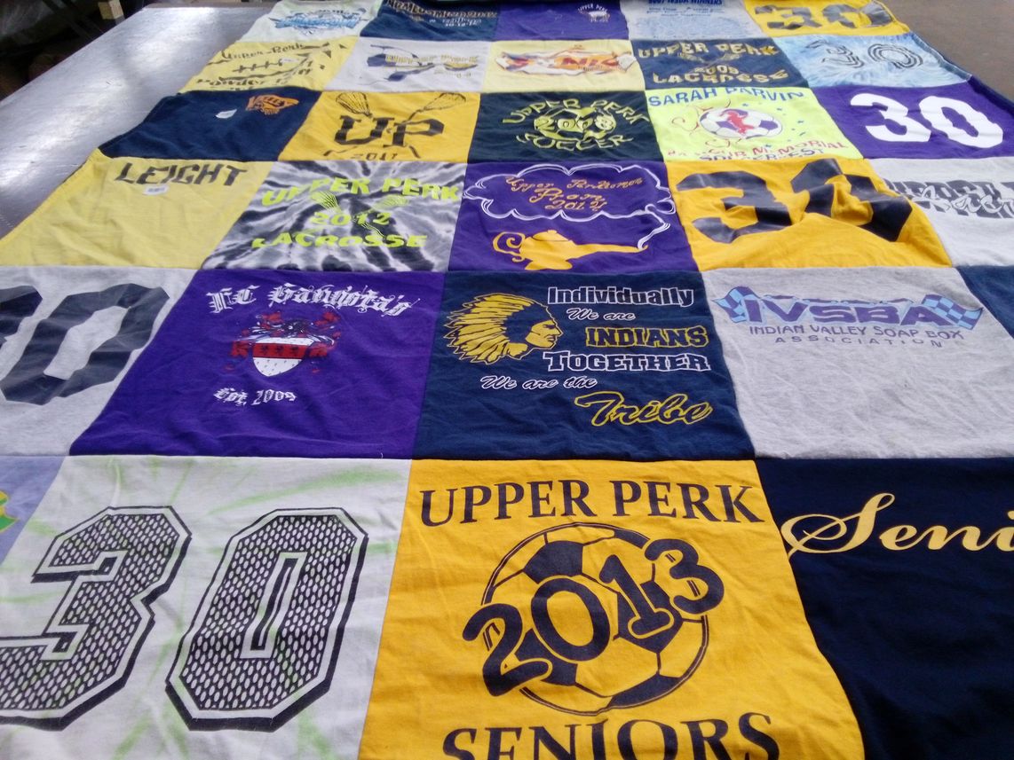 T-shirt quilt from upper perkiomen high school by EMILY from PA