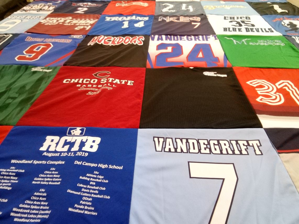 T-shirt quilt featuring vandegrift high school, woodland warriors by Erin from NV