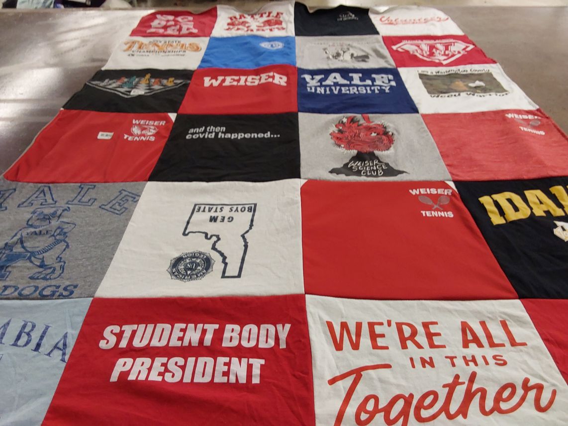 T-shirt quilt featuring weiser tennis by Andrea from ID