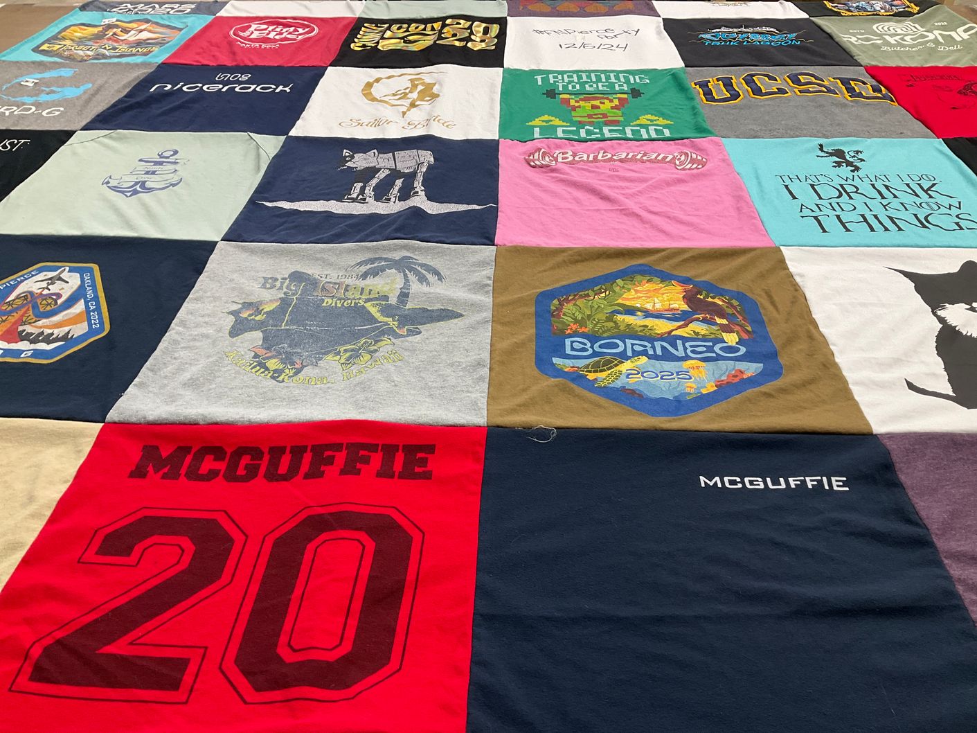 T-shirt quilt from university of california, san diego by Francesca from CA