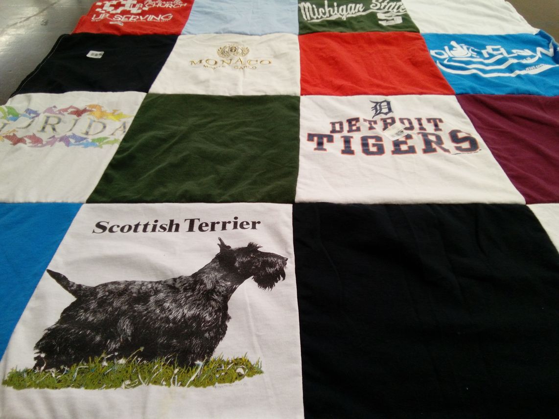 T-shirt quilt featuring detroit tigers by Susan from MI