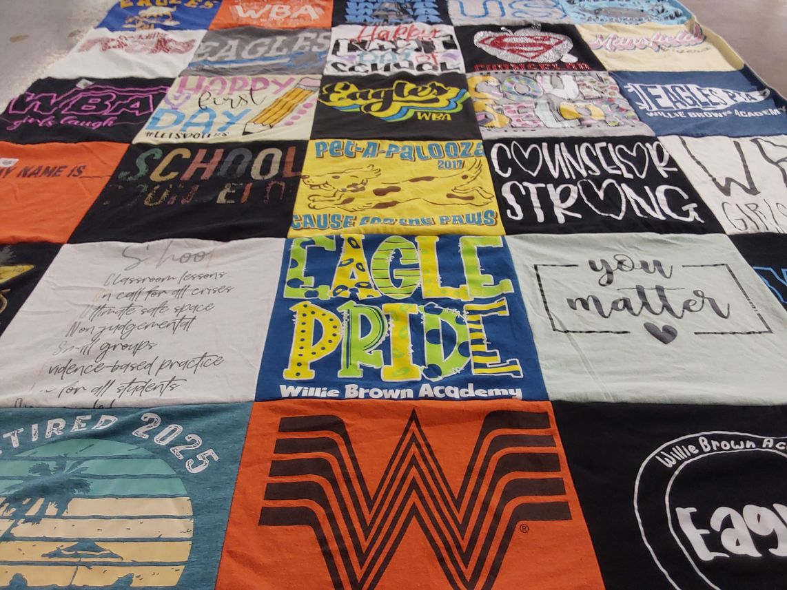 T-shirt quilt featuring eagles by Lisa from TX