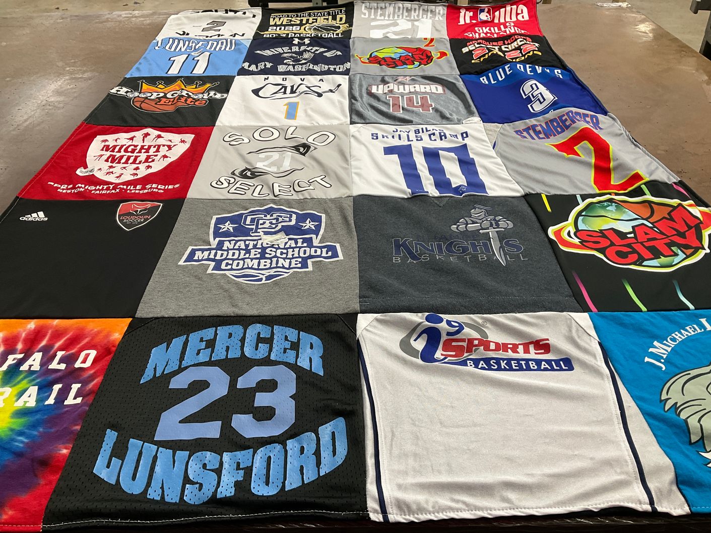 T-shirt quilt featuring knights basketball by Andrea from VA