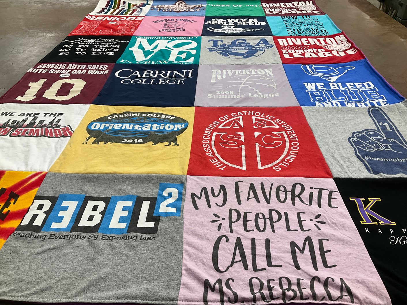 T-shirt quilt featuring riverton summer league by Michael from NJ