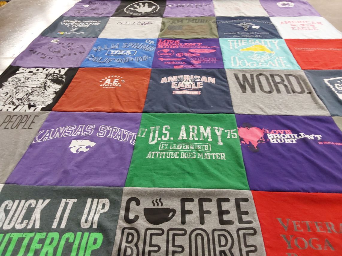 T-shirt quilt from kansas state university by Brandie from KS