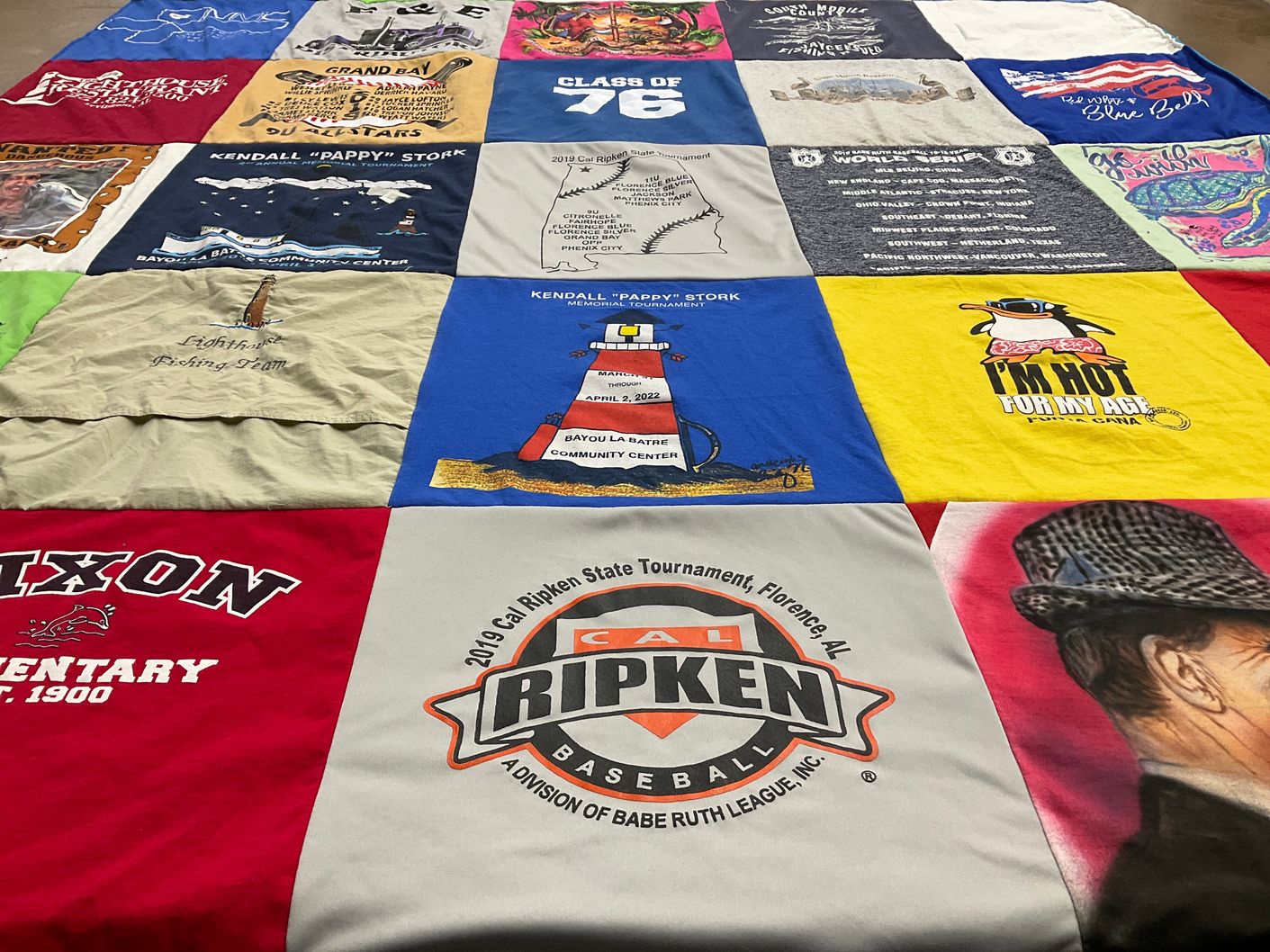 T-shirt quilt from dixon elementary school by Jennifer from AL