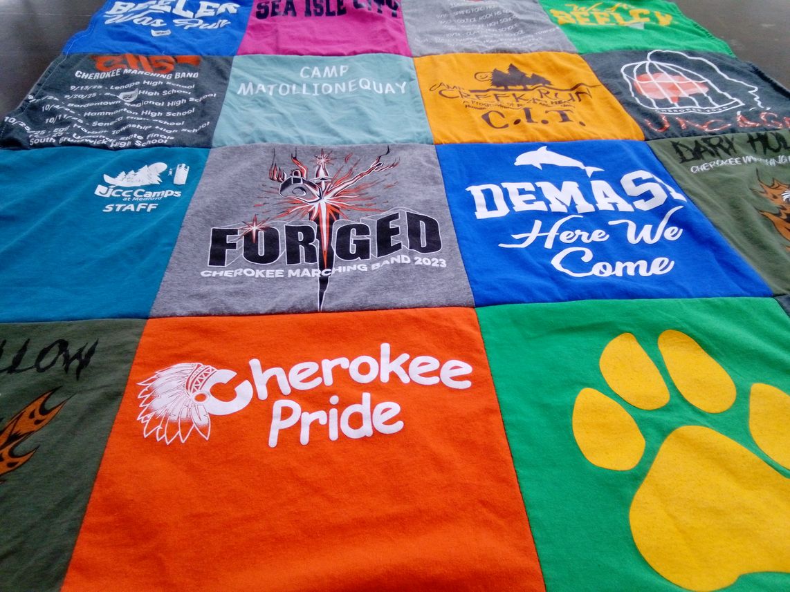 T-shirt quilt from lenape high school, hamiton high school by Lauren from NJ