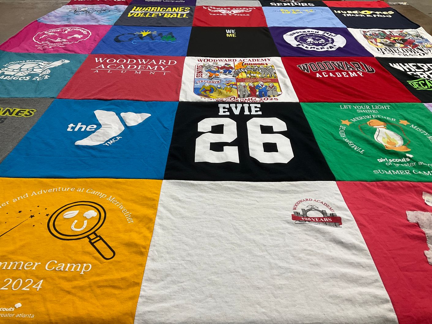 T-shirt quilt from woodward academy by Dietra from GA