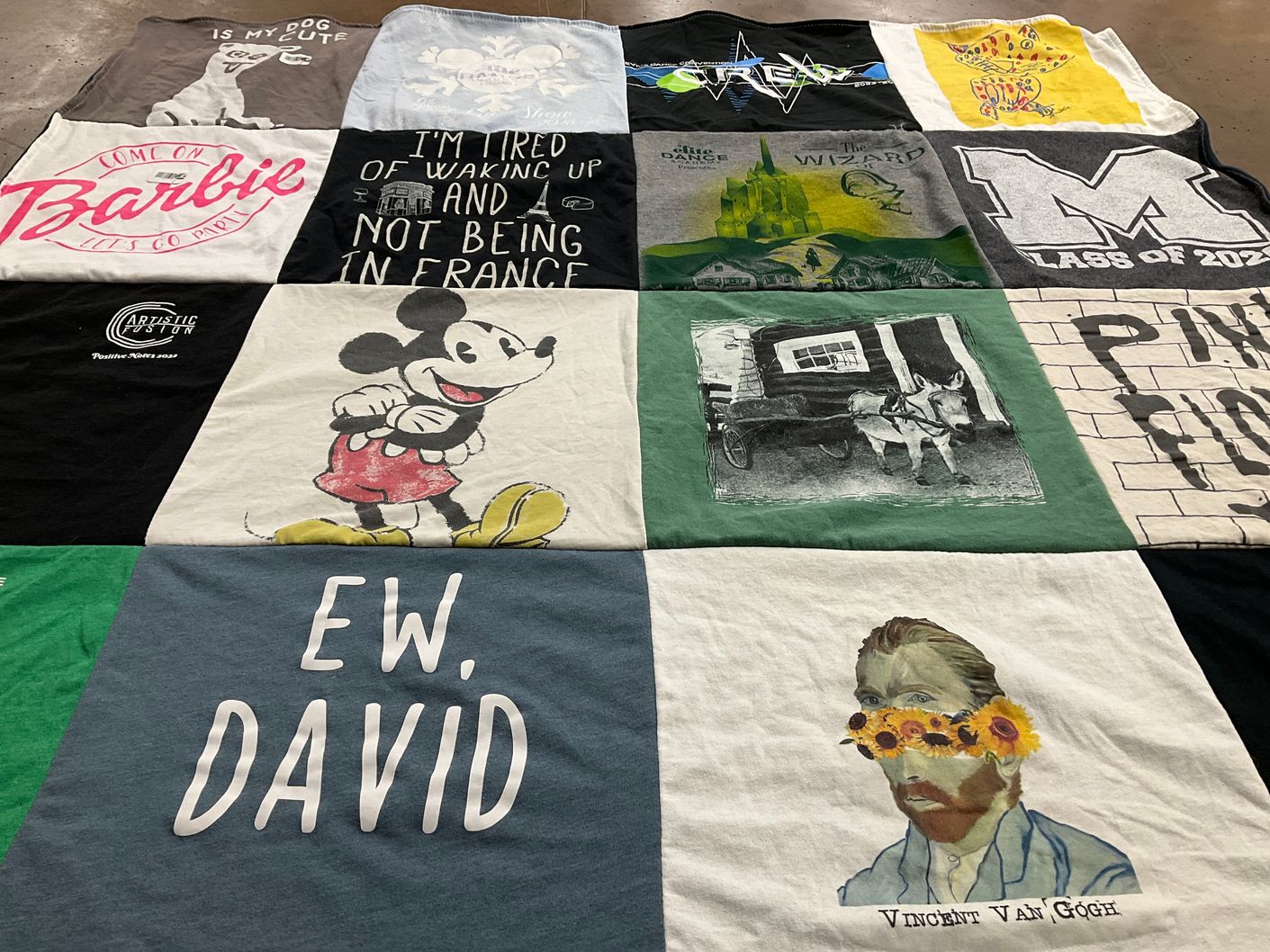 T-shirt quilt from michigan university by Laura from CO