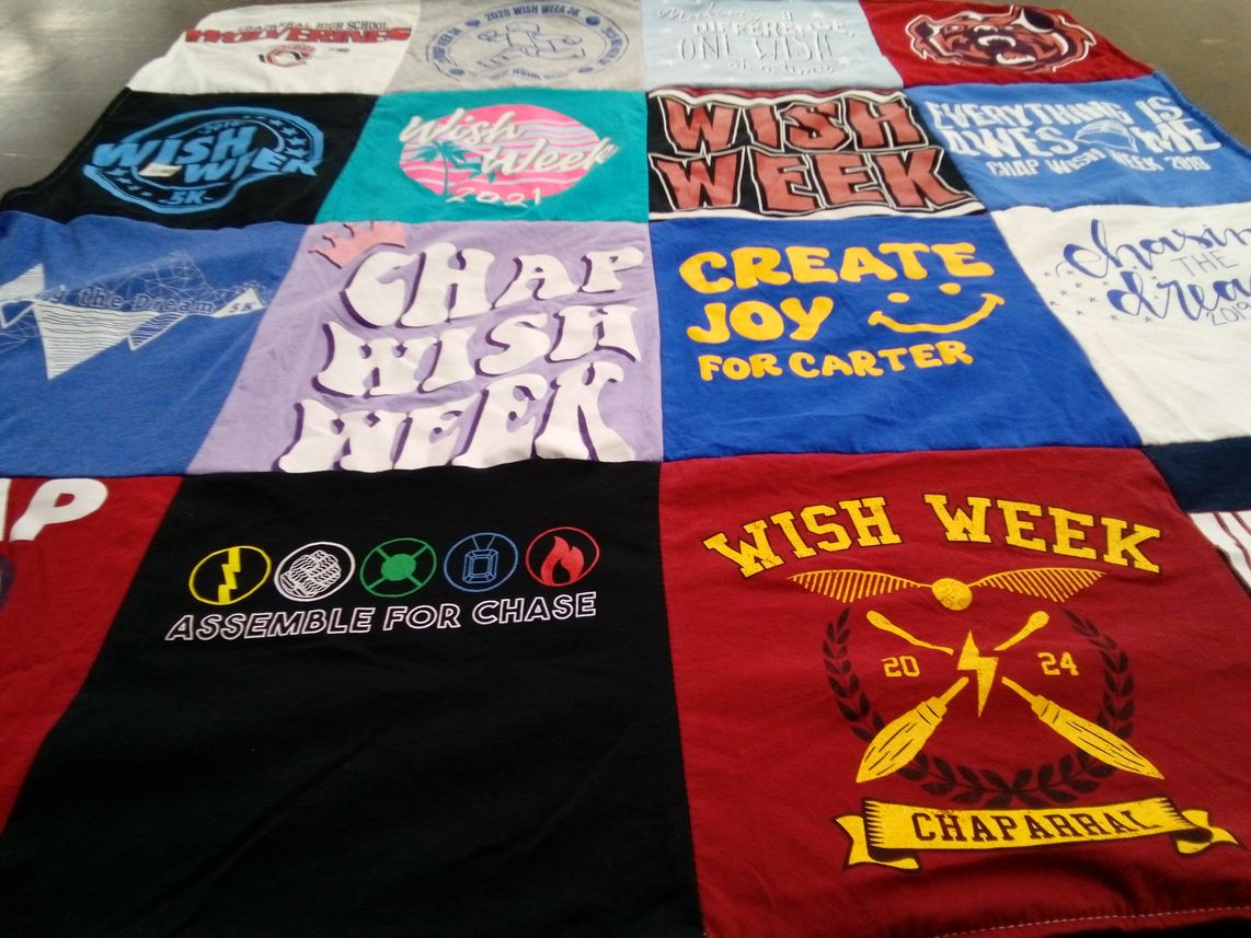 T-shirt quilt from chaparral high school by Dennis from CO