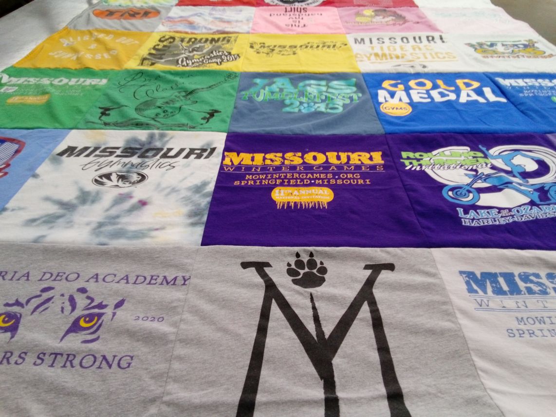 T-shirt quilt from missouri university, aria deo academy by Summer from MO