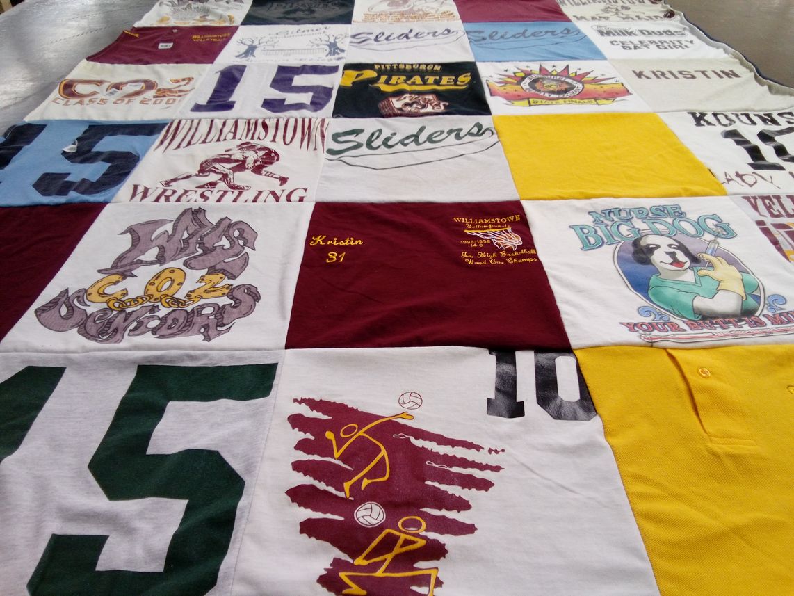 T-shirt quilt featuring williamstown high school wrestling team by Cameron from WV