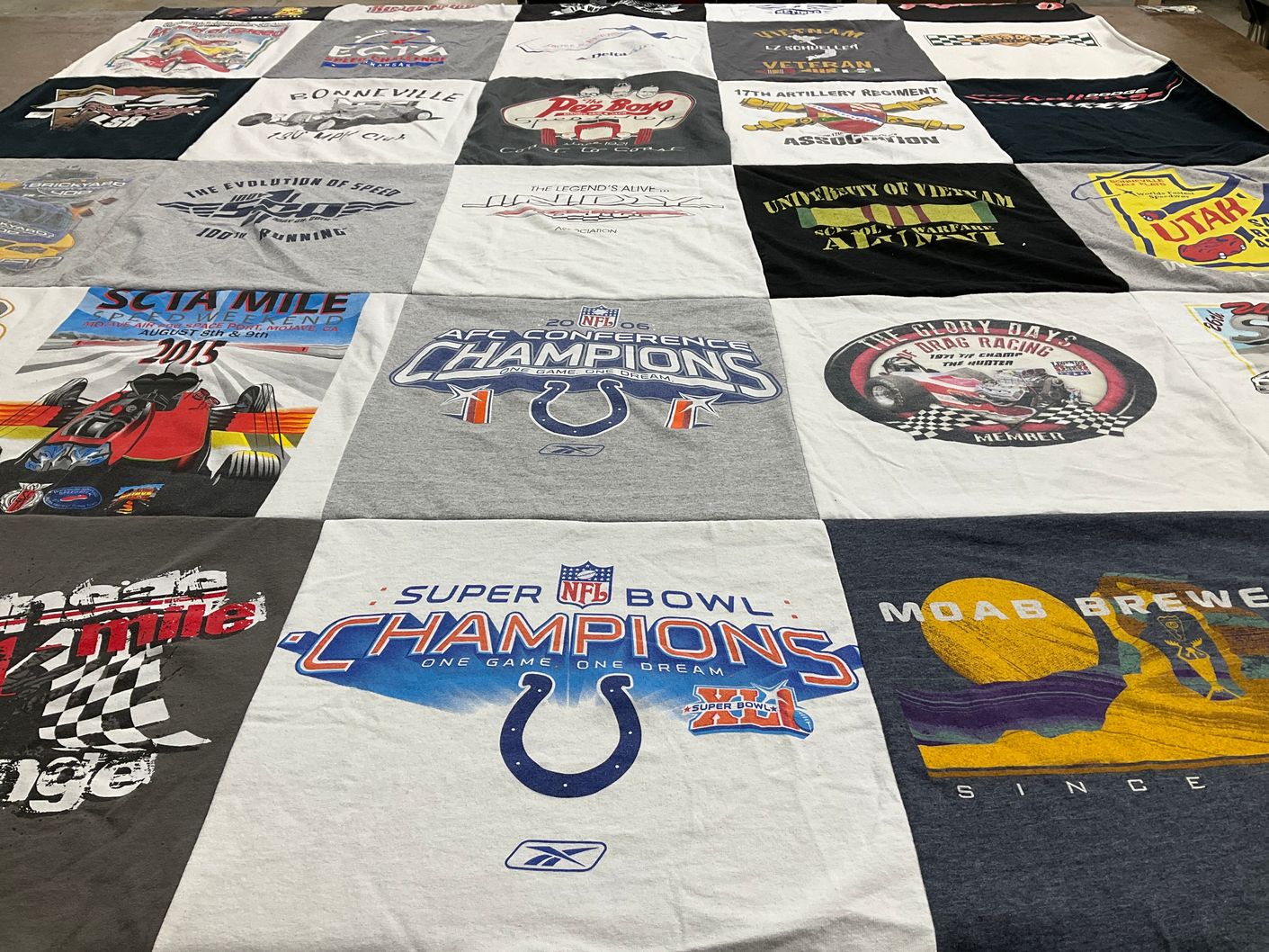 T-shirt quilt from university of utah by Donald from IN