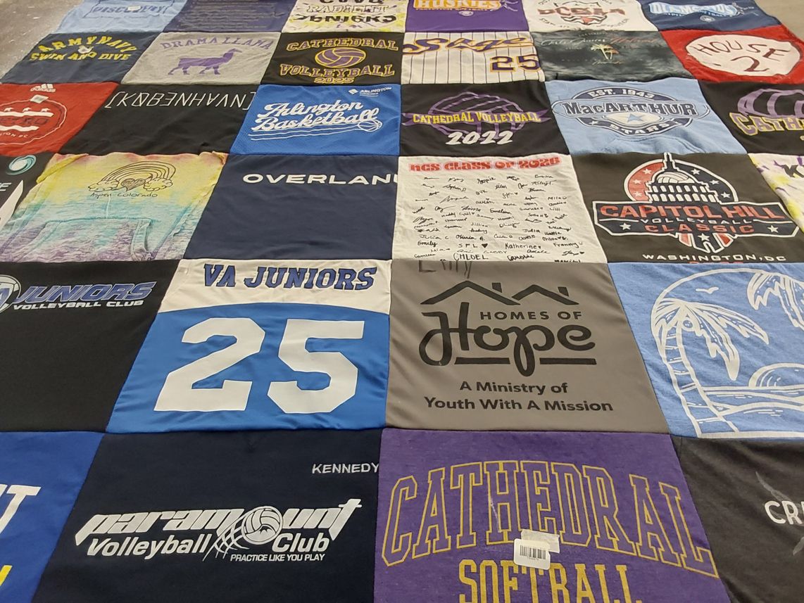 T-shirt quilt featuring va juniors volleyball club by Heather from VA