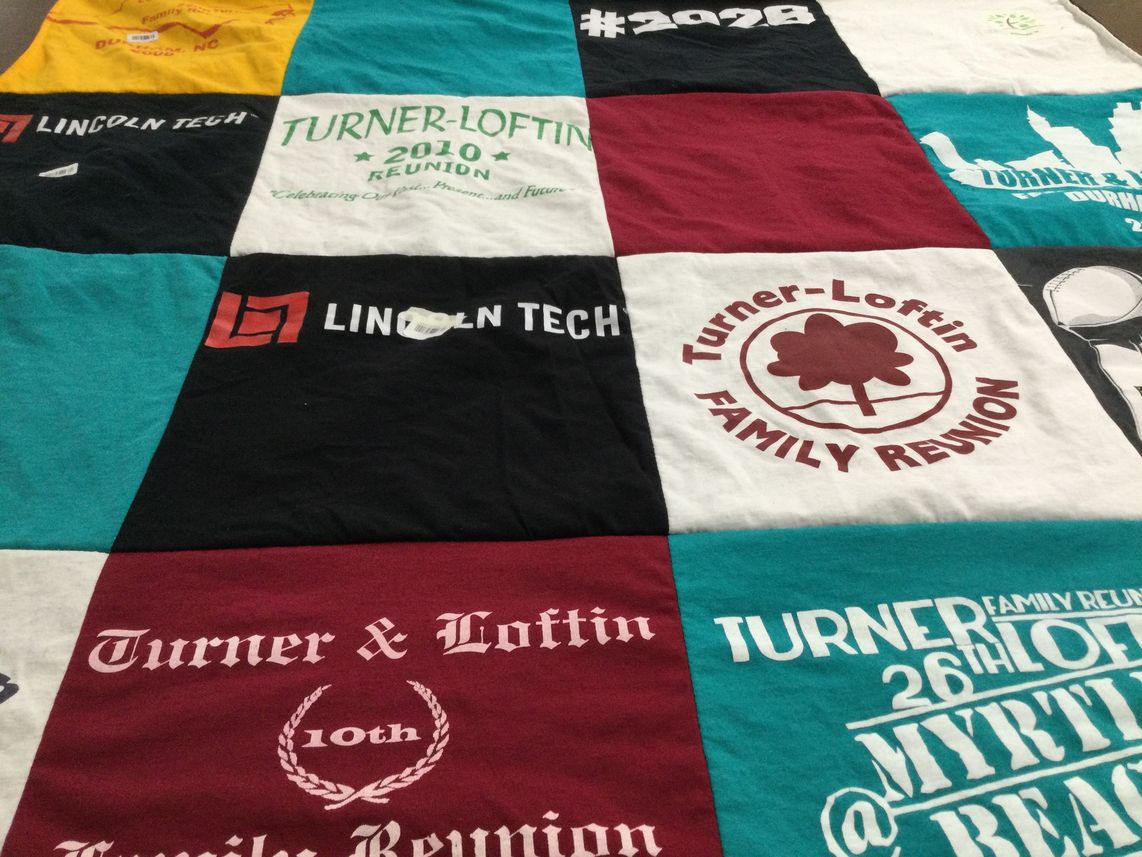 T-shirt quilt from lincoln tech university by Kym from NJ