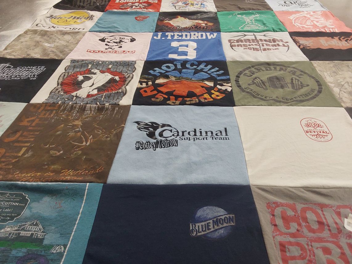 T-shirt quilt featuring comets volleyball by Andrea from IA