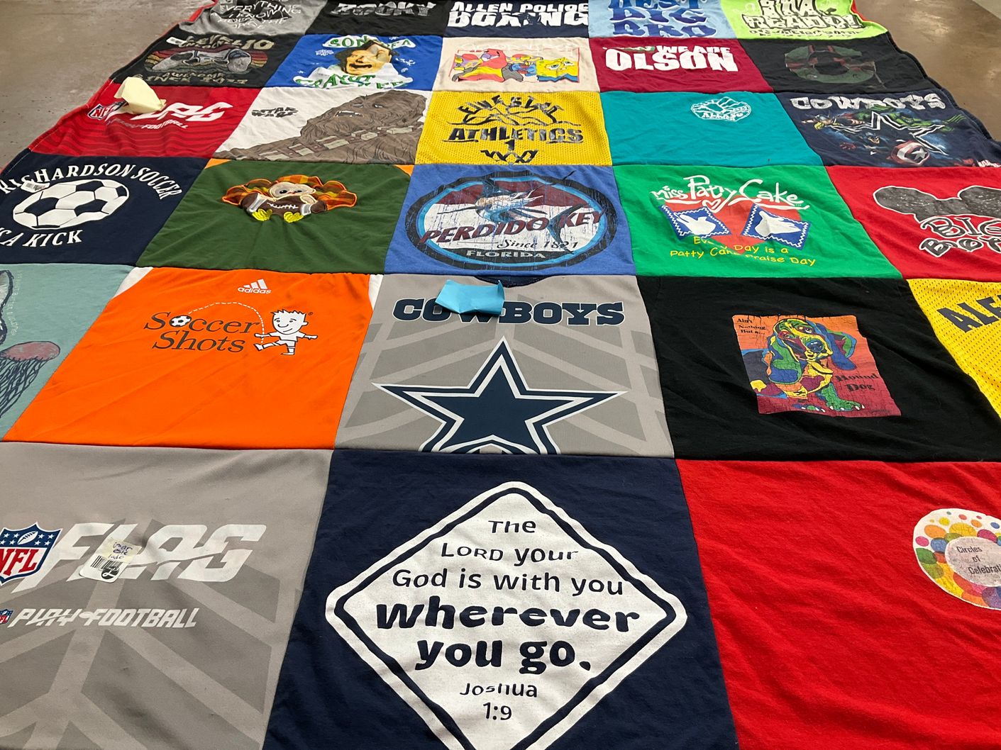 T-shirt quilt featuring dallas cowboys by Shannon from TX