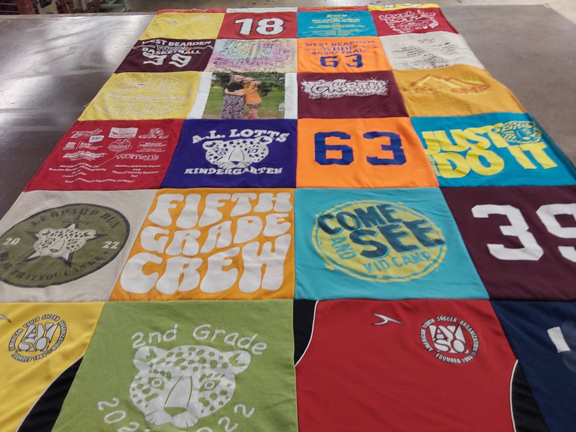 T-shirt quilt featuring west bearden middle school basketball by Michelle from TN