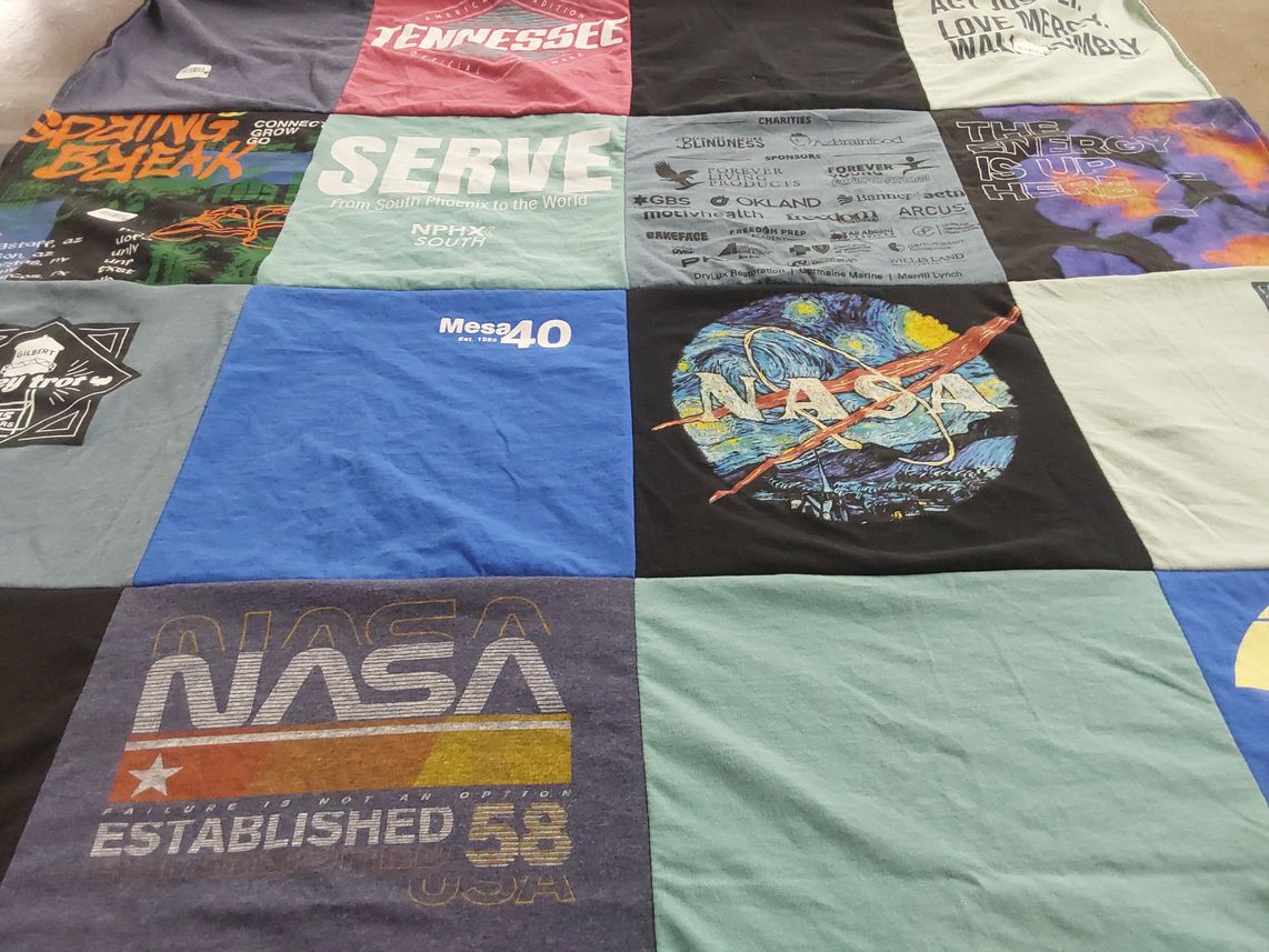 T-shirt quilt from tennessee university by Olivia from AZ
