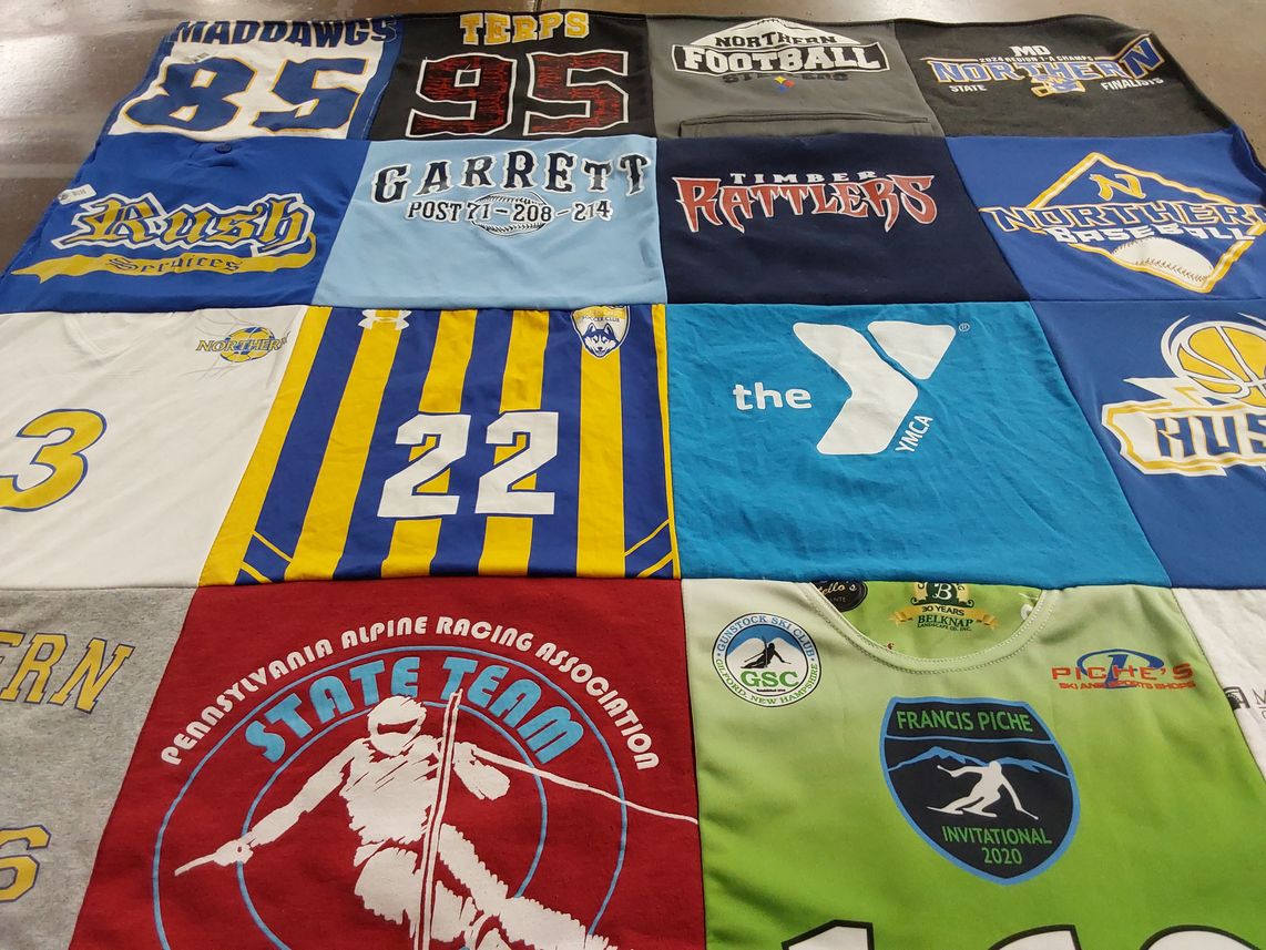 T-shirt quilt featuring northern football, timber rattlers by Alex from MD