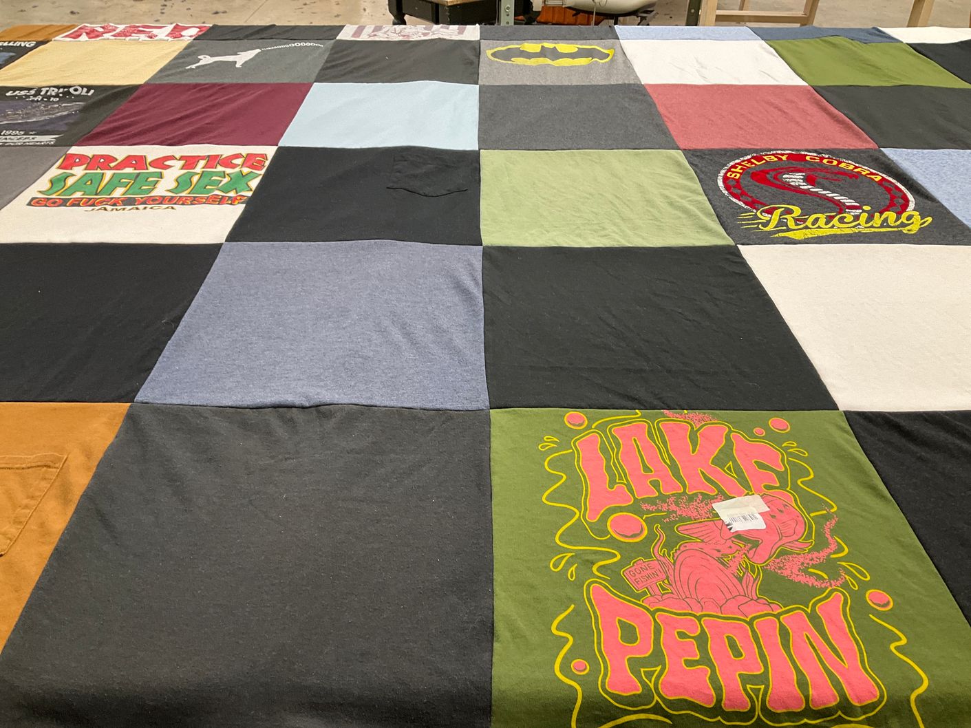 T-shirt quilt with racing themes by David from MN