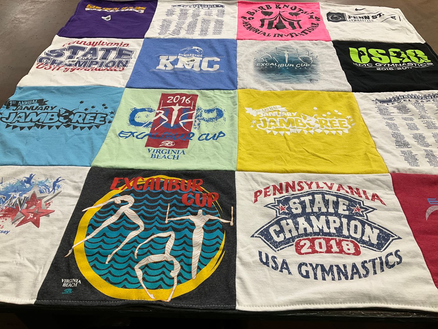 T-shirt quilt from penn state university by Robin from PA