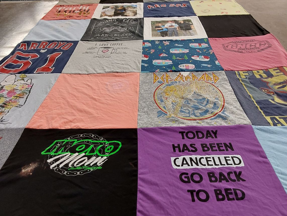 T-shirt quilt featuring boston red sox by Alyssa from MA