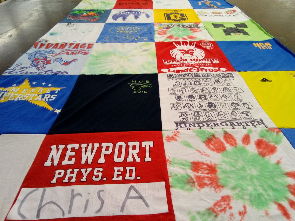 T-shirt quilt featuring somerset superstars by Joseph from WA