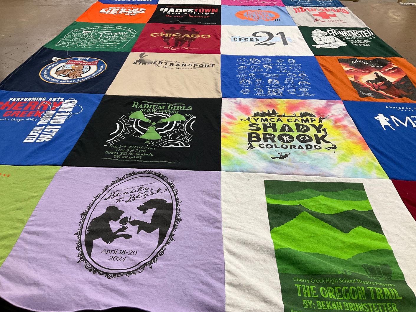 T-shirt quilt from cherry creek high school by Jennifer from CO