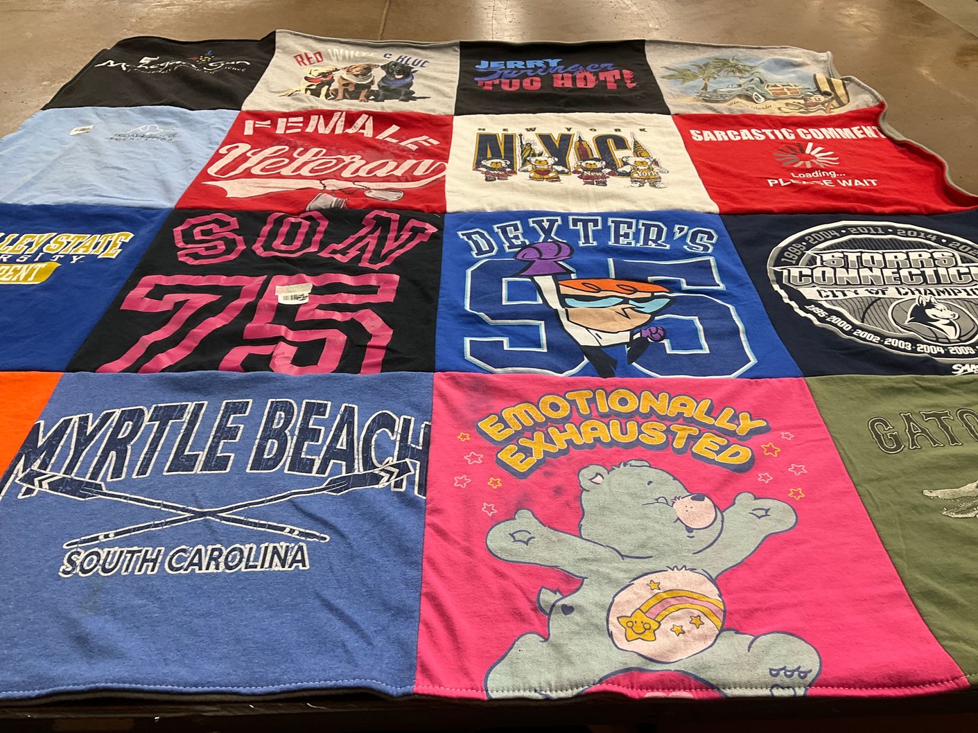 T-shirt quilt featuring university of connecticut by Heather from CO