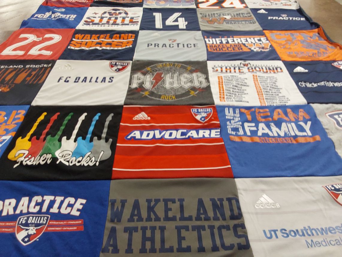T-shirt quilt featuring fc dallas by Cara from TX