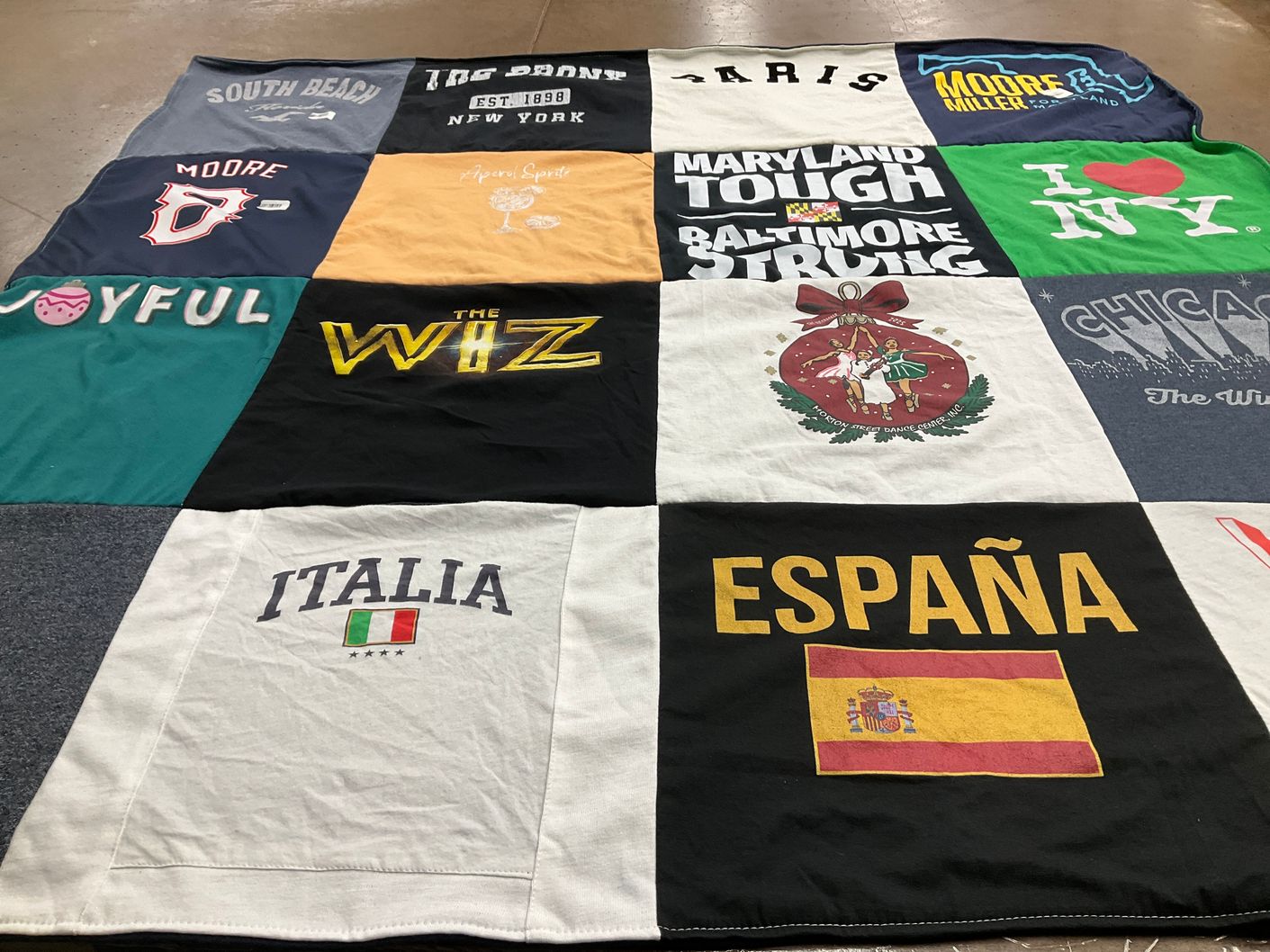 T-shirt quilt from moore college of art and design by Nikki from MD