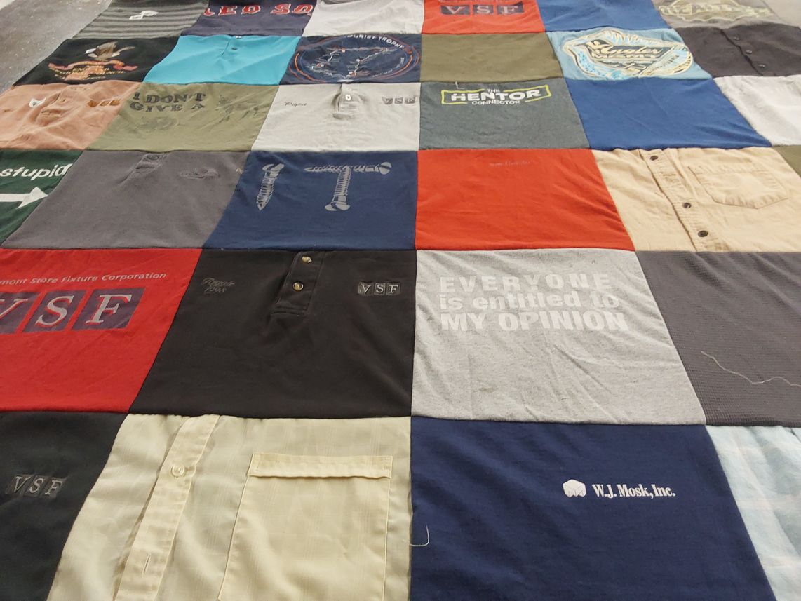 T-shirt quilt by Barbie from VT