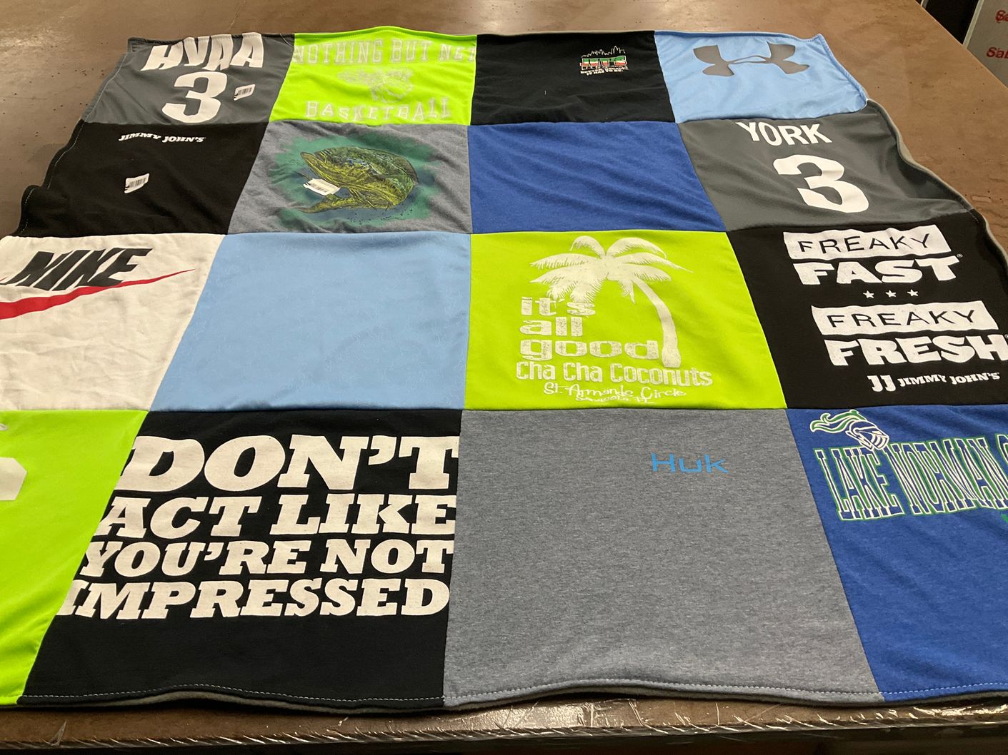 T-shirt quilt from lake norman high school by Kimberly from NC