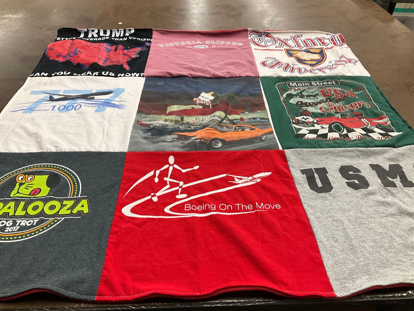 T-shirt quilt featuring usm by Caryn from TX
