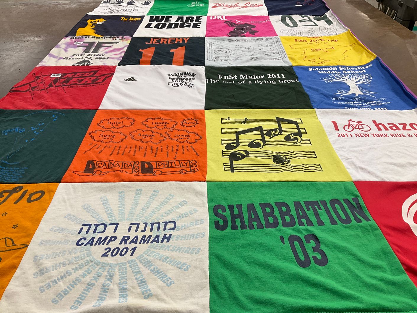 T-shirt quilt from plainview old bethpage john f. kennedy high school by Mindy from NY