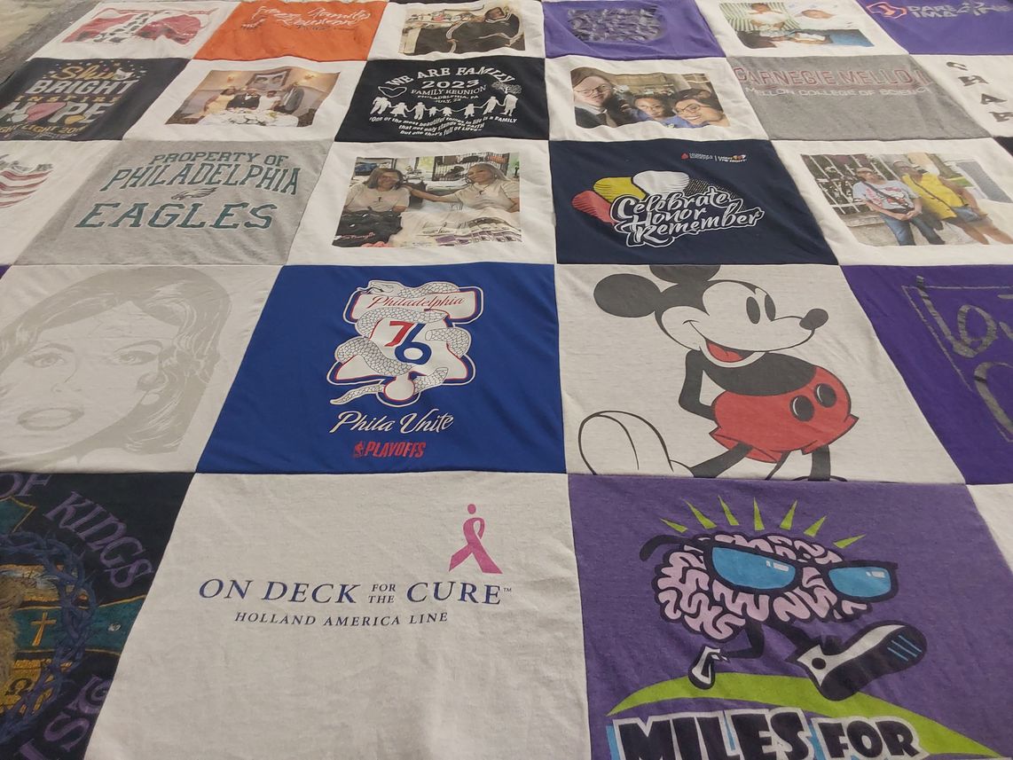 T-shirt quilt featuring philadelphia eagles by Charlene from PA