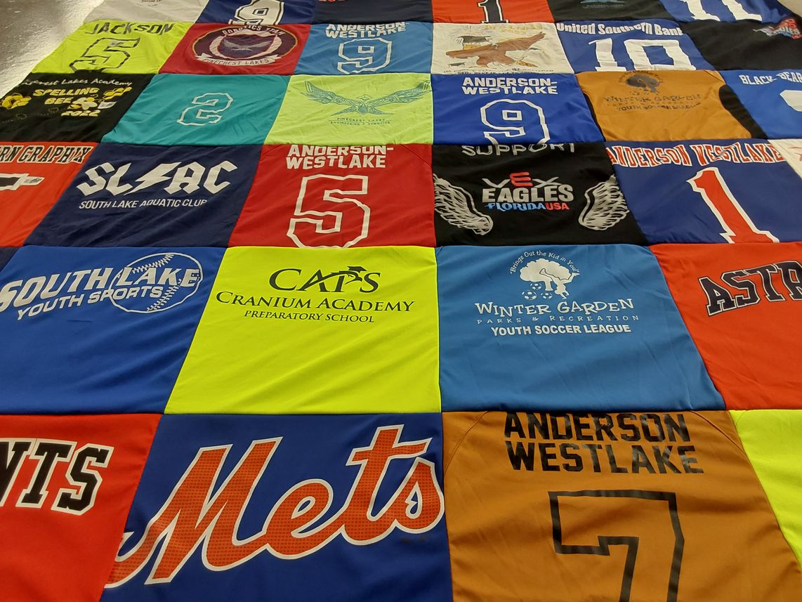T-shirt quilt featuring anderson westlake high school, south lake youth sports by Lisa from FL