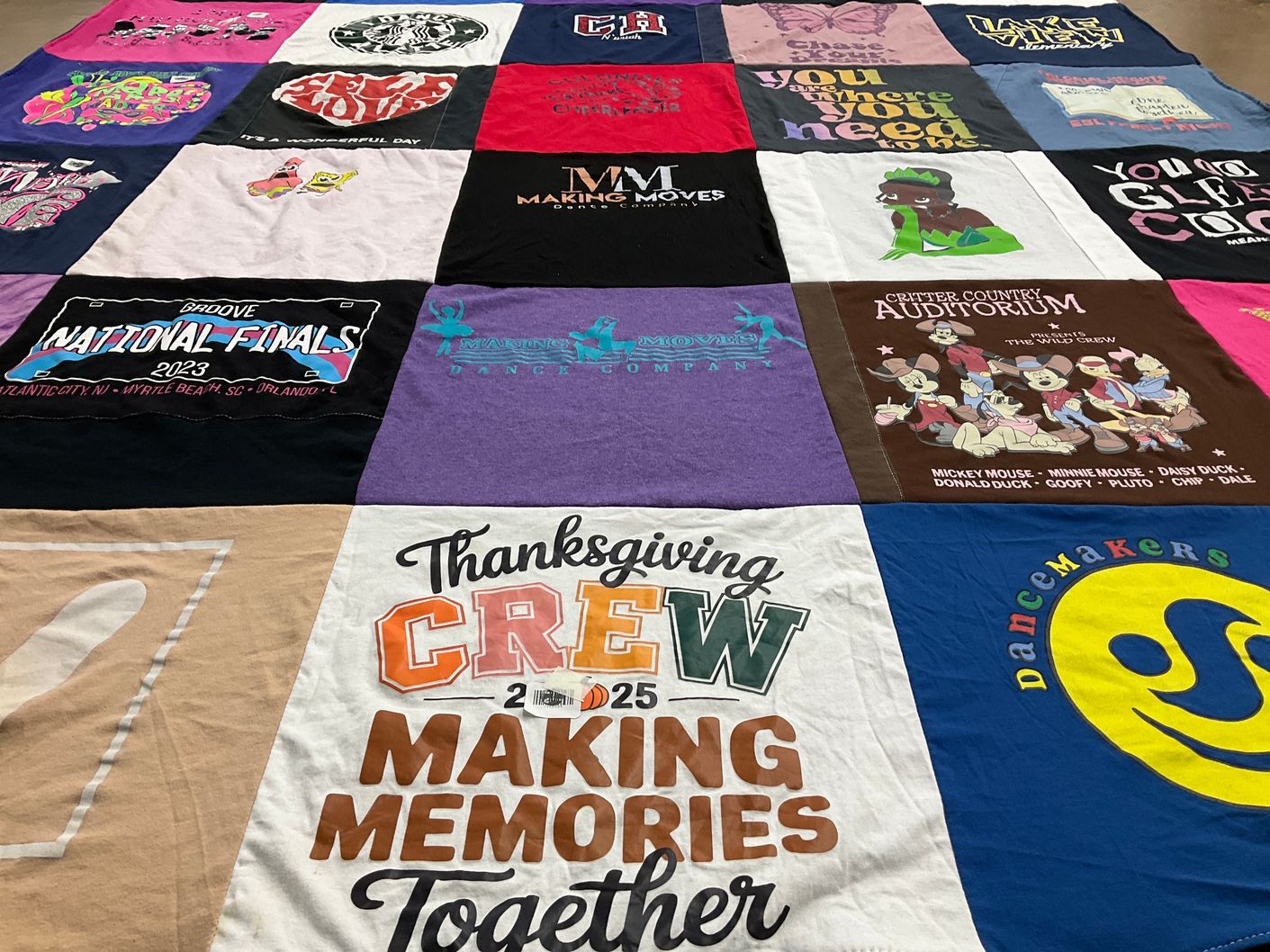 T-shirt quilt with dance, memories themes by Latiesa from VA