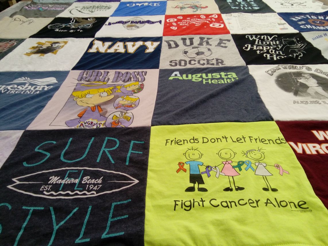 T-shirt quilt from duke university by Jane from VA