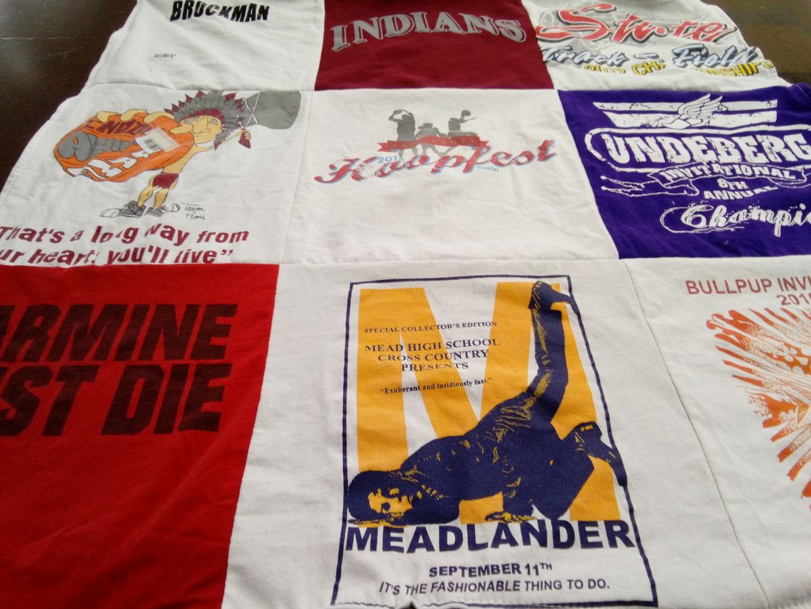 T-shirt quilt from mead high school by Deborah from WA