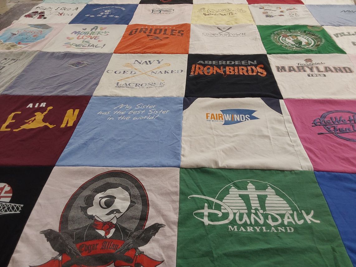 T-shirt quilt featuring ironbirds by Karen from MD